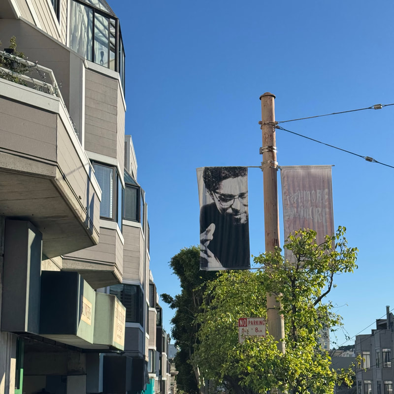 Urban street scene with artistic expression